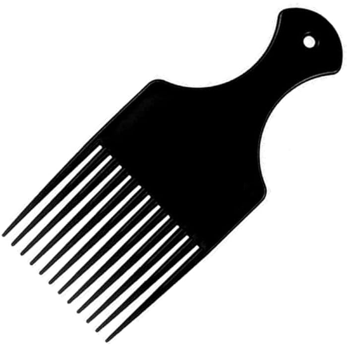 Plastic Afro Comb for Curly Hair - Multi Color - Image 1